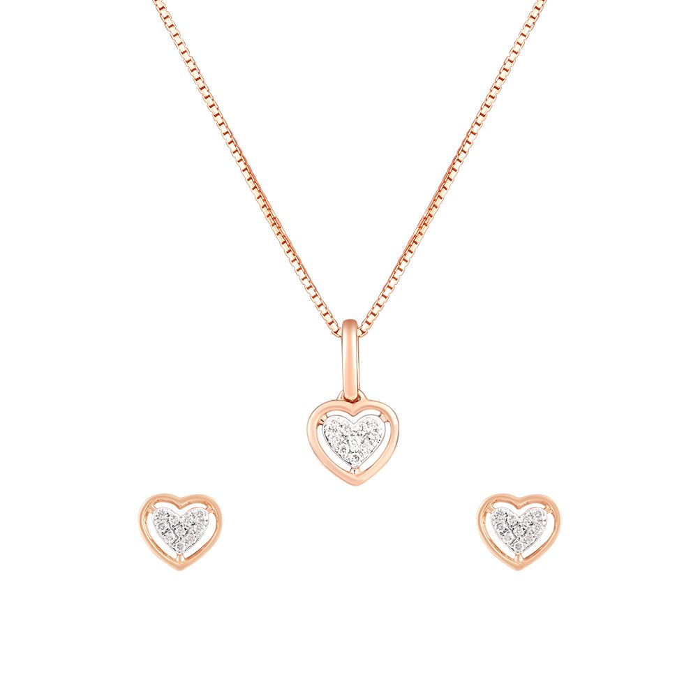 Light Heart Shaped Diamond Pendant Set-All Jewellery-OSP24E36-D900X0C