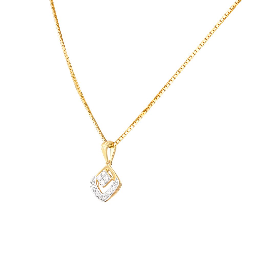 Alluring Drop Design Diamond Pendant Set-All Jewellery-OSP24E40-D900R0C