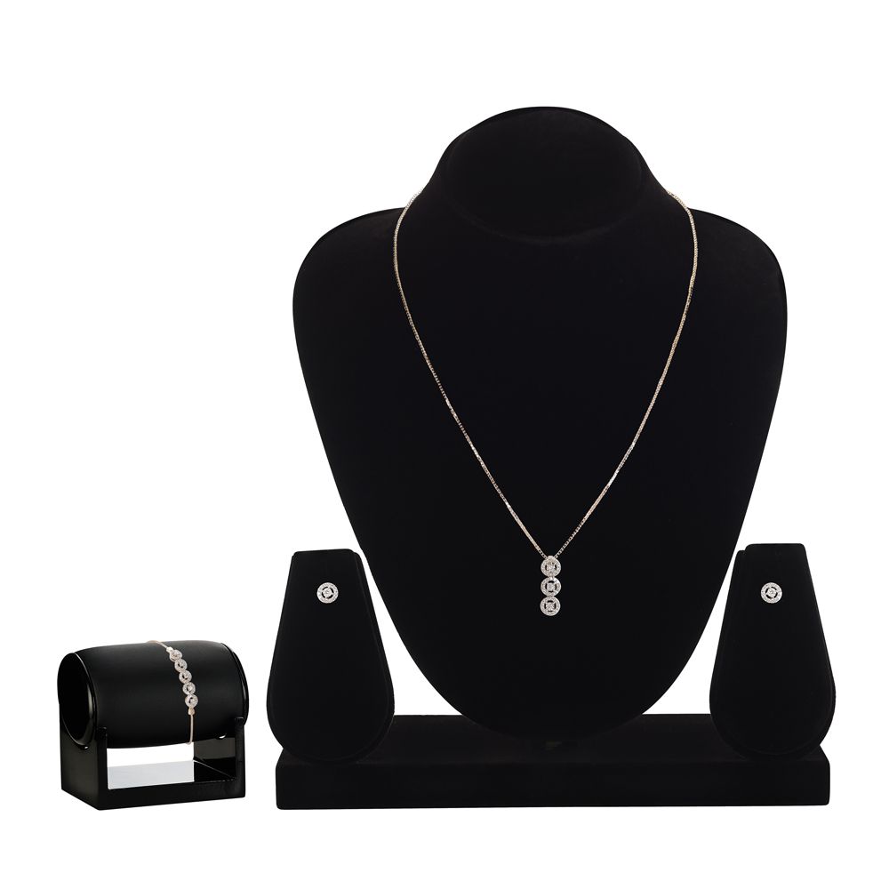 Spherical Fused Diamond Jewellery Set-All Jewellery-OBX23001-D900X0C