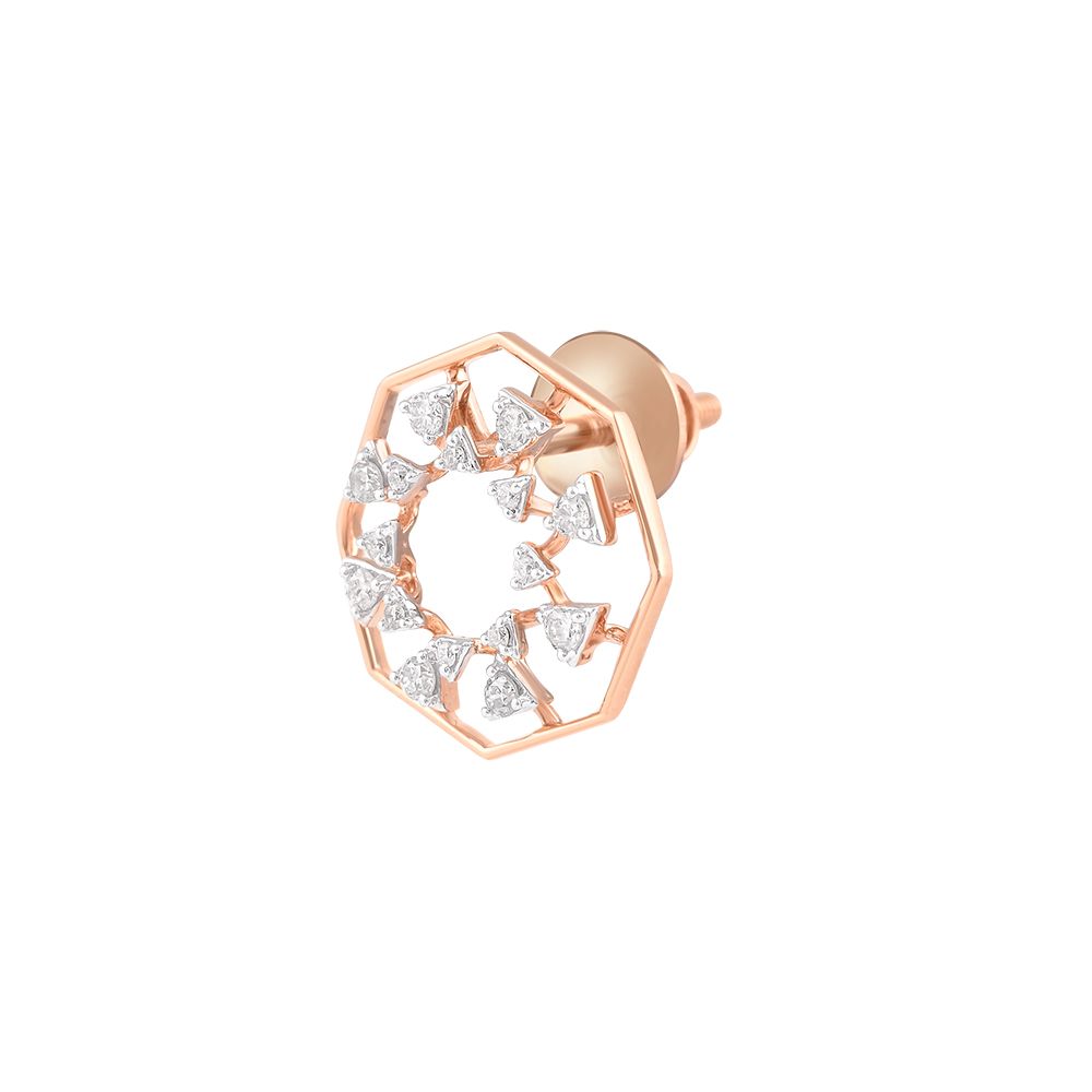 Gleaming Geometric Diamond and Rose Gold Pendant Set-All Jewellery-OSP24E43-D900X0C