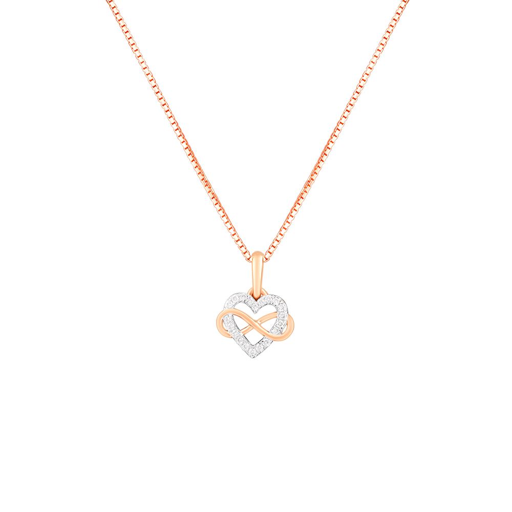 Heart Design Diamond Pendant-Pendants-OPD24G01-D900X0C