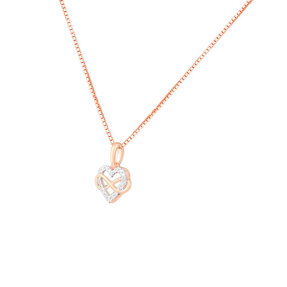 Heart Design Diamond Pendant-Pendants-OPD24G01-D900X0C