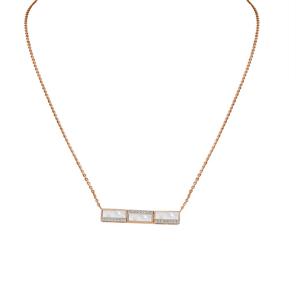 Sophisticated Mother of Pearl Desired Necklace-Diamond-BSN23A06-D422X1B