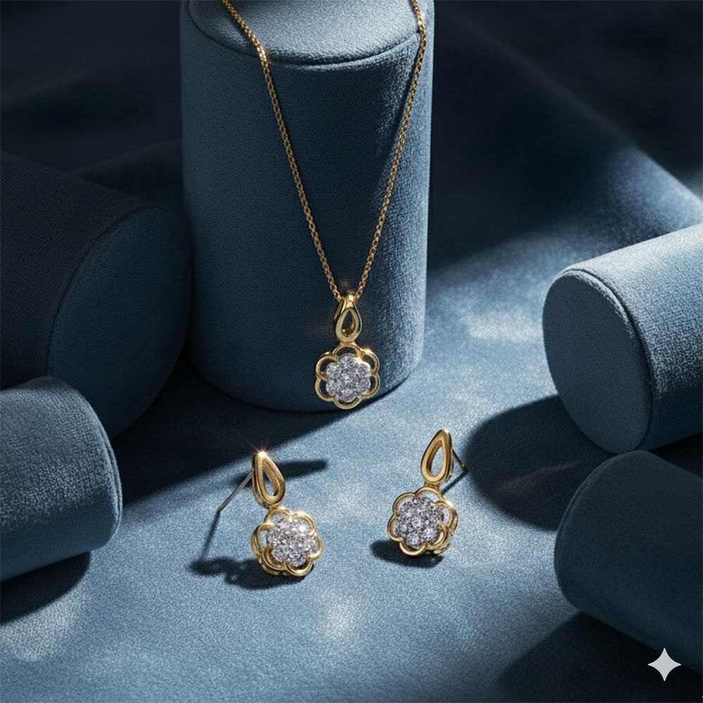 Mesmerising Casual Diamond Pendant Set-All Jewellery-OSP24E35-D900R0C