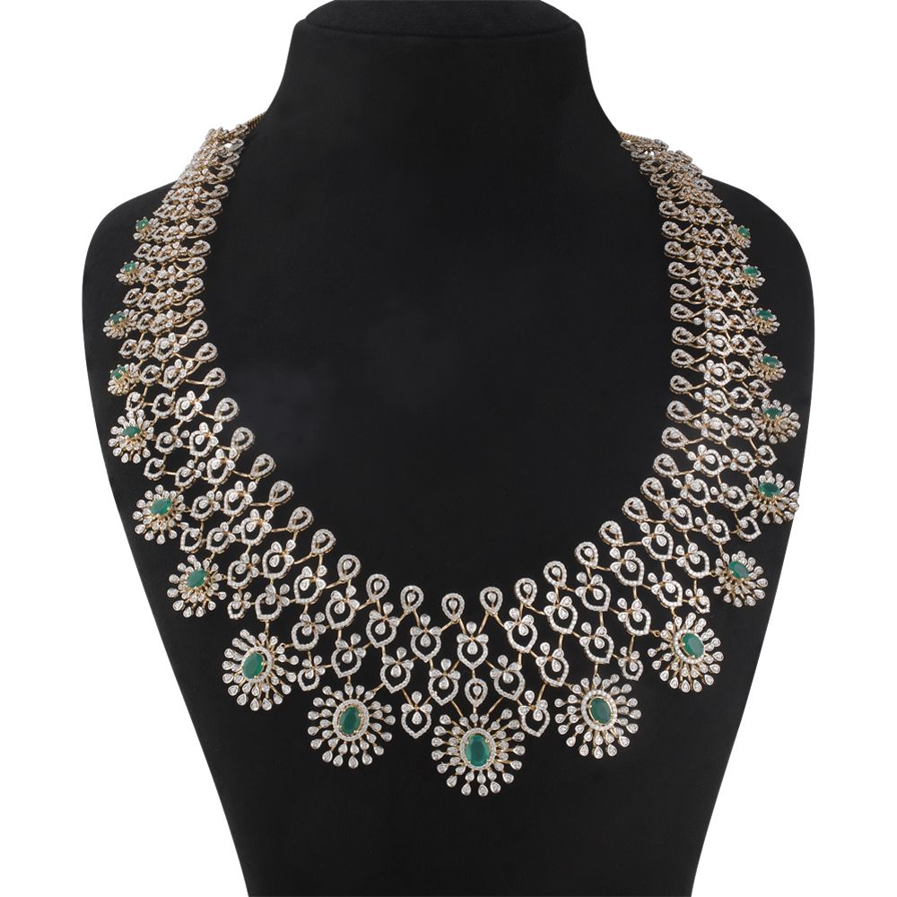 Emerald Dreamscape Diamond Necklace-Diamond-CNK23C02-D324R1B