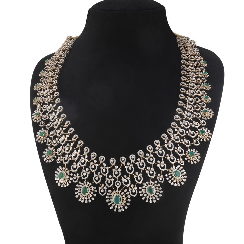 Emerald Dreamscape Diamond Necklace-Diamond-CNK23C02-D324R1B