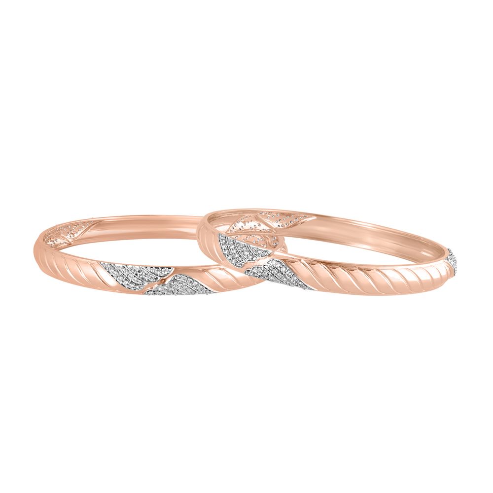 Enigmatic Diamond Speckled Astra Bangle Set of 2-All Jewellery-ABA23002