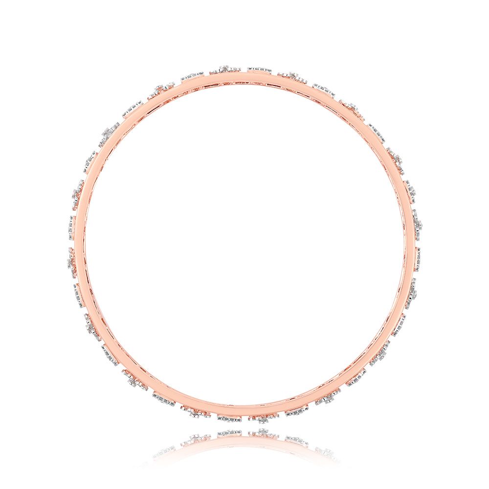 Modern Mesh Floral Astra Diamond Bangle Set of 2-All Jewellery-ABA25P01