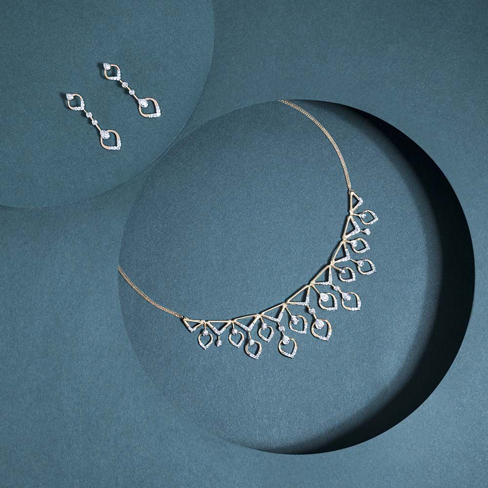 Timeless Astra Diamond Necklace Set-Diamond-ANS25A06-D900R0B