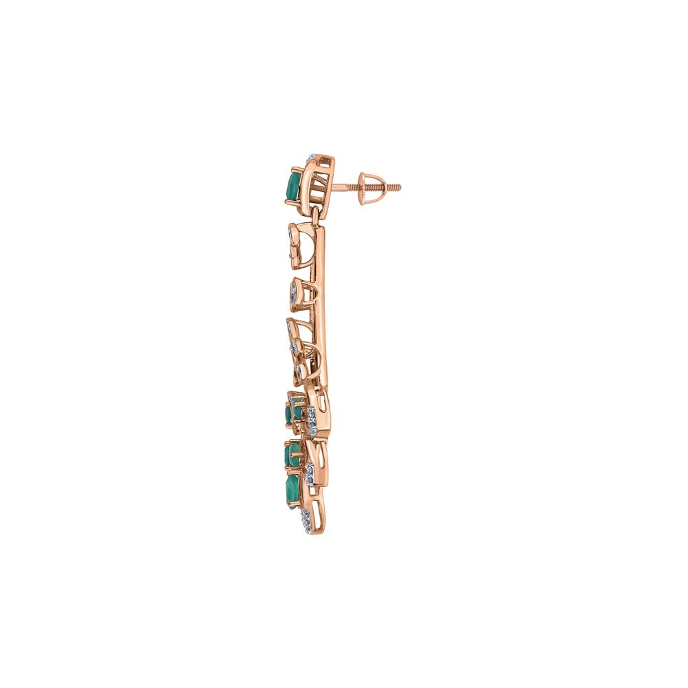 Radiant Diamond and Rose Gold Astra Jewellery Set-Necklace Sets-ANS23002-D911X0C