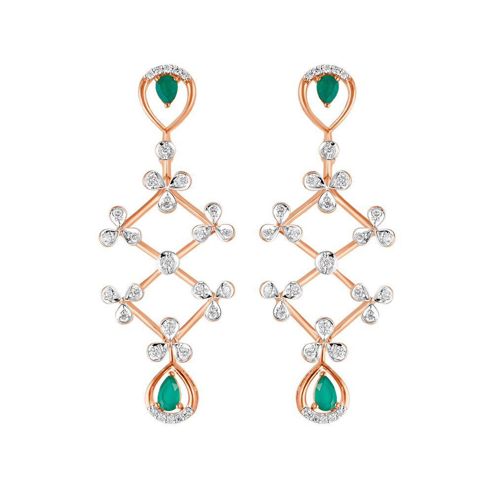 Alluring 14KT Rose Gold Astra Jewellery Set-Necklace Sets-ANS23004-D911X0C