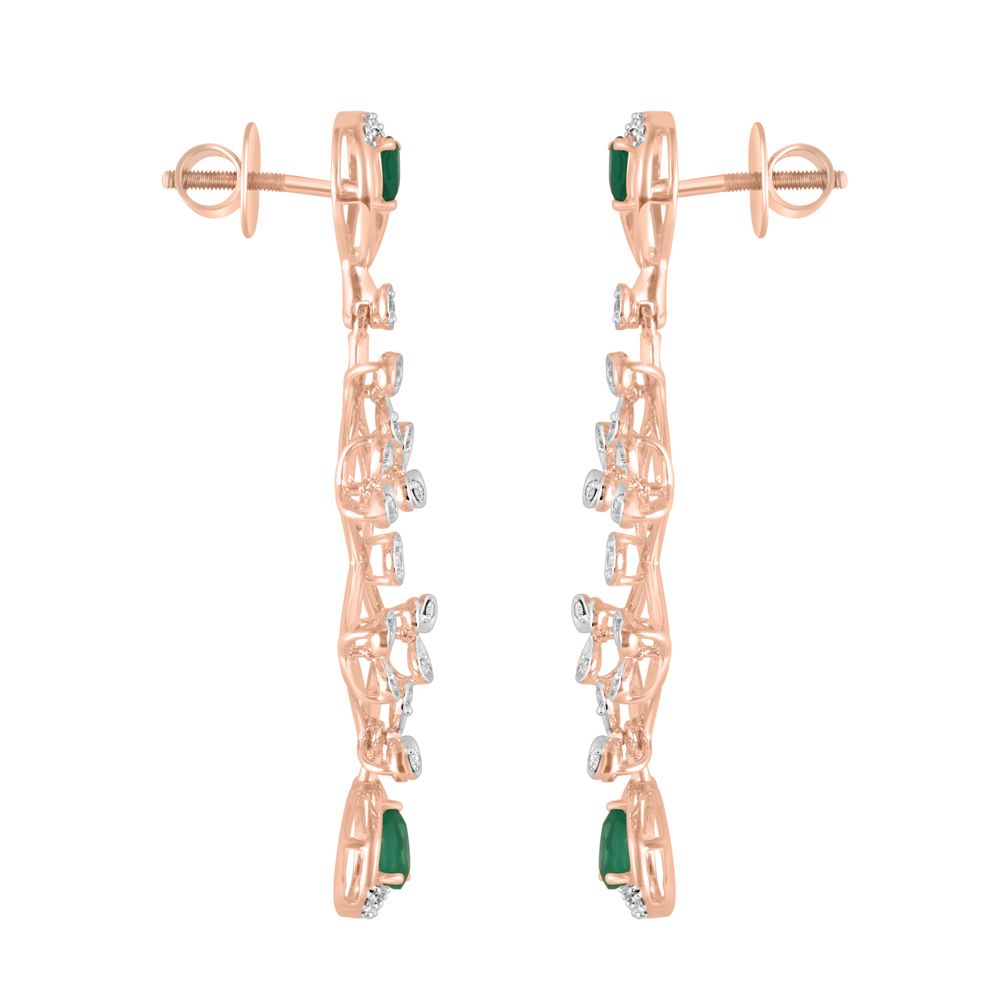 Alluring 14KT Rose Gold Astra Earrings-Earrings-ASE23004-D911X0C