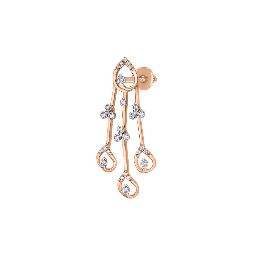 Dazzling Astra Earrings in 14KT Rose Gold-Earrings-ASE23005-D900X0C