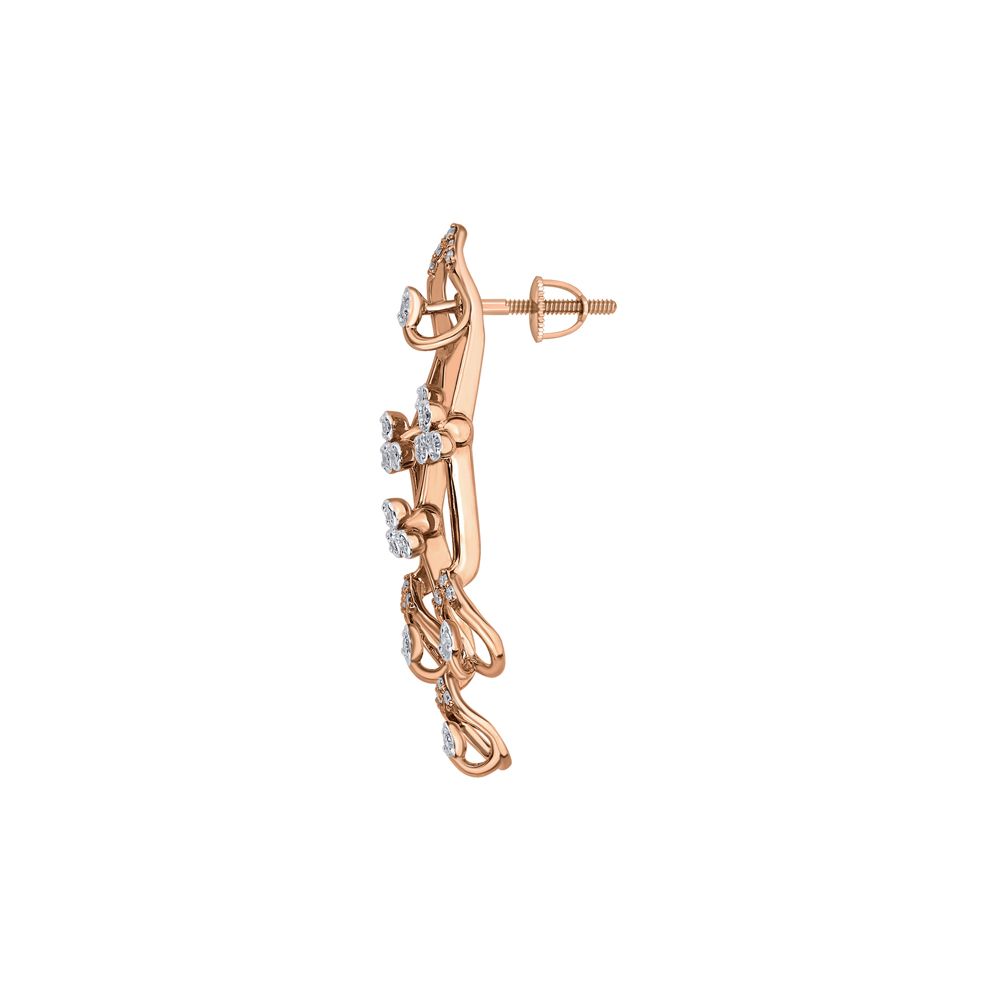 Dazzling Astra Earrings in 14KT Rose Gold-Earrings-ASE23005-D900X0C