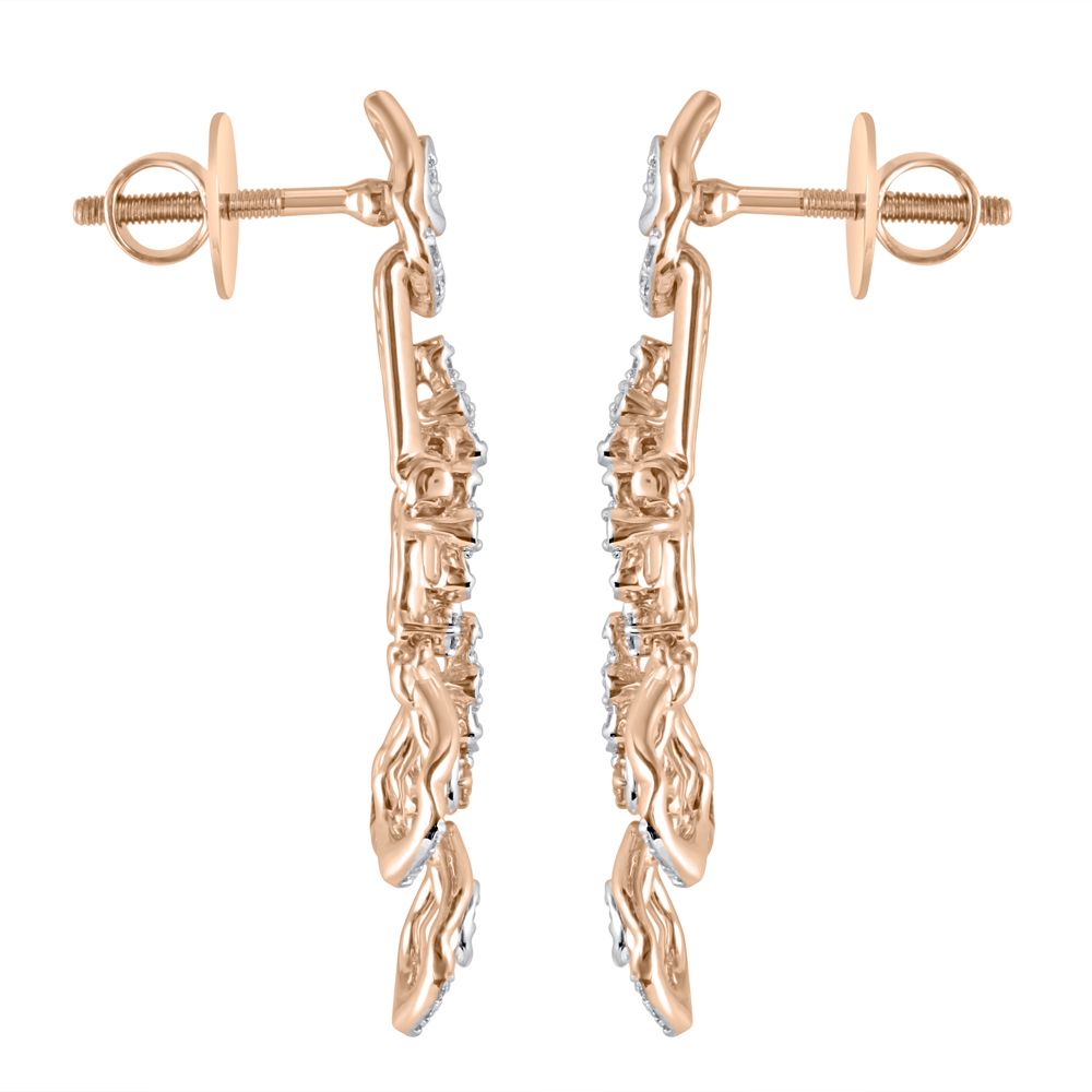 Grandeur Diamond Earrings in 14KT Rose Gold-Earrings-ASE23006-D900X0C