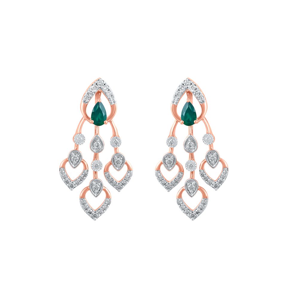 Delicate Astra Green Onyx and Diamond Danglers-Earrings-ASE24A07-D924X3C