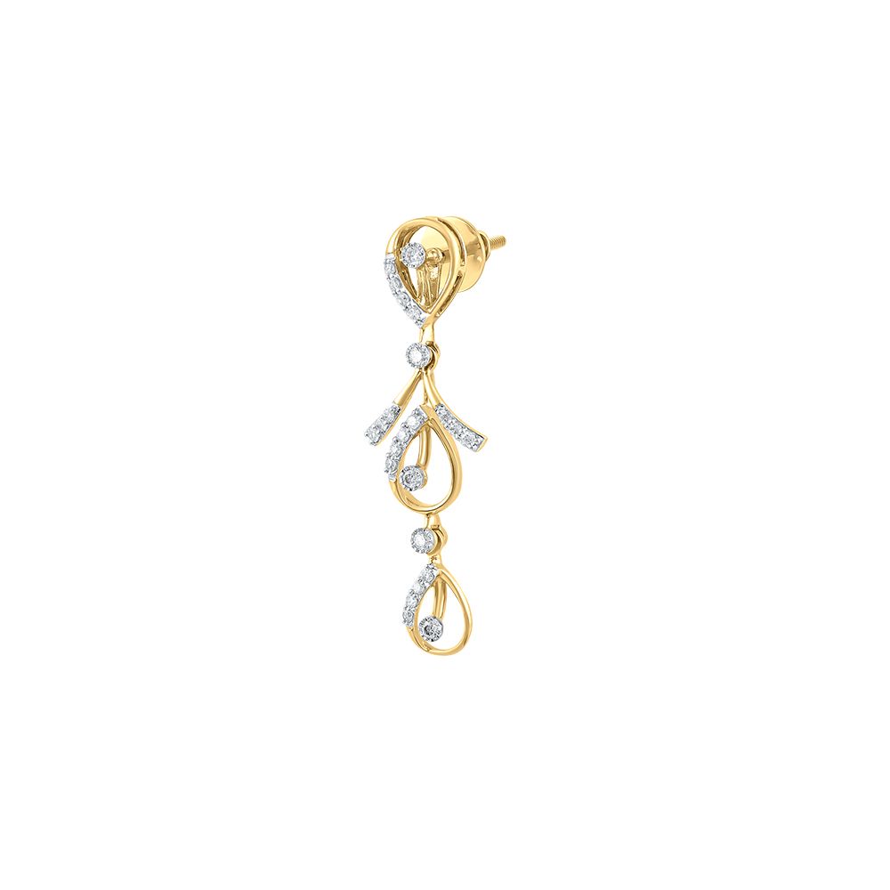 Sophisticated Astra Drop Design Diamond Danglers-Earrings-ASE24A10-D900R1C