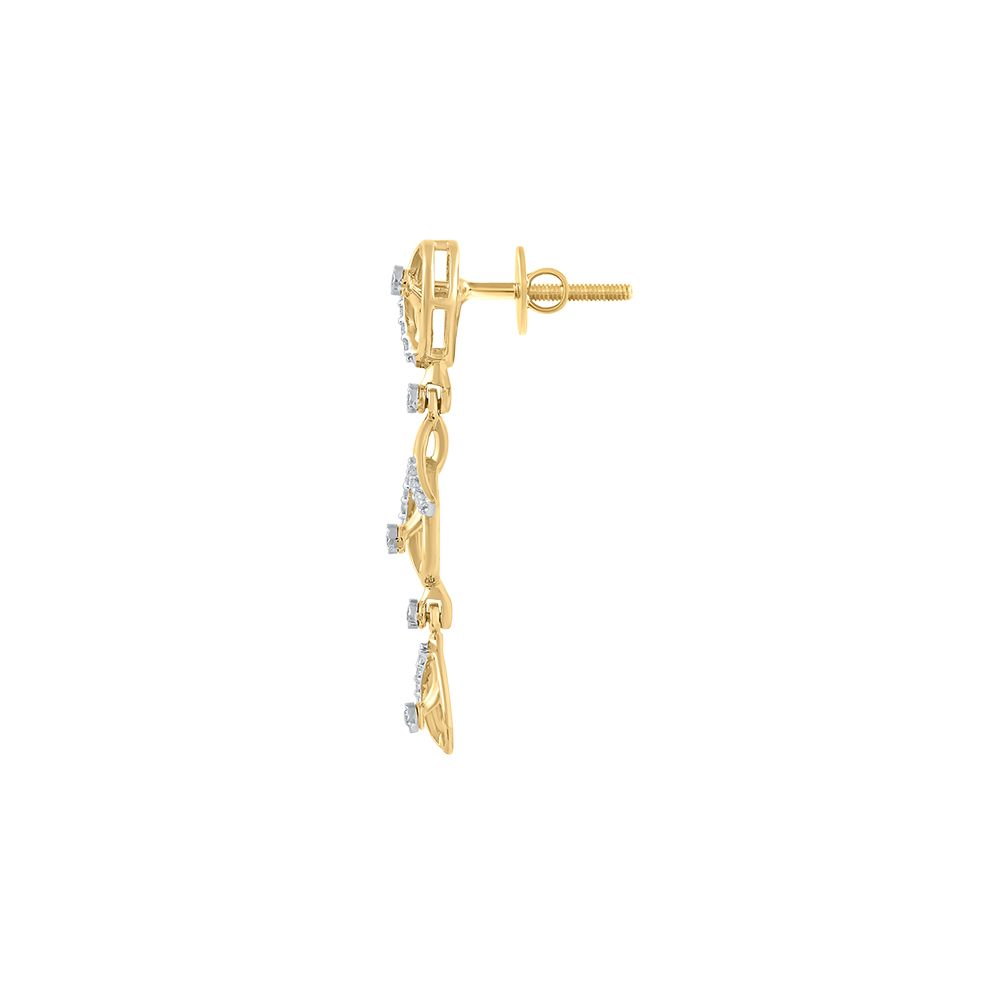 Sophisticated Astra Drop Design Diamond Danglers-Earrings-ASE24A10-D900R1C