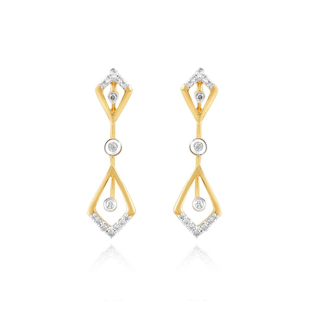 Geometric Gaze Astra Diamond Earrings-Earrings-ASE25A01-D900R1C