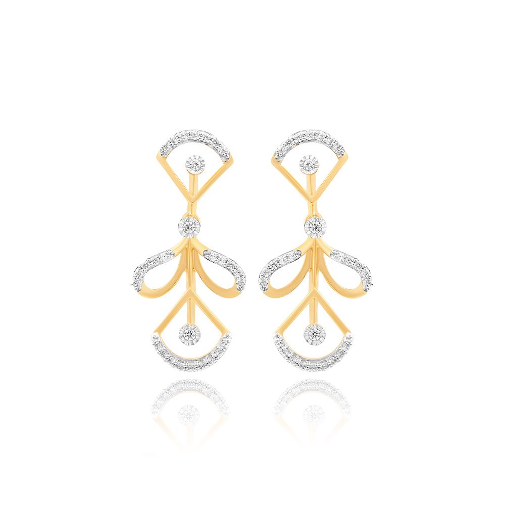 Graceful Diamond Earrings-Earrings-ASE25A20-D400R2B
