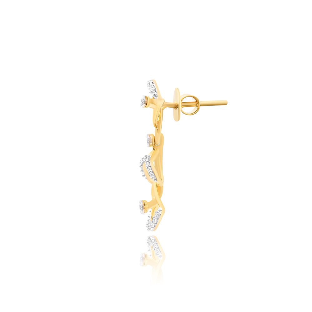 Graceful Diamond Earrings-Earrings-ASE25A20-D400R2B