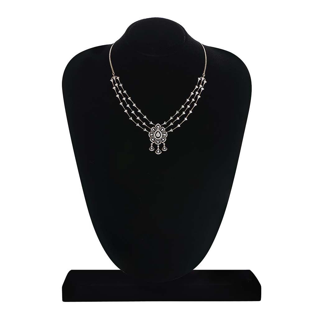 Elegant Sparkle Diamond Necklace Set-Diamond-ANS23A01-D900X0C