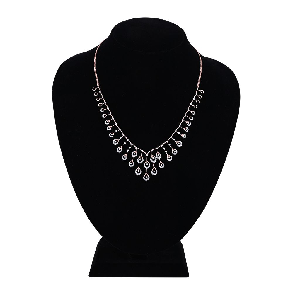 Sparkling Peacock Design Astra Diamond Necklace Set-All Jewellery-ANS24A09-D900X0C