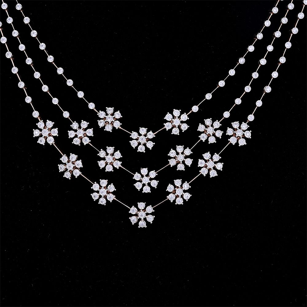 Brilliant Nakshatra Design Astra Diamond Necklace Set-All Jewellery-ANS24A12-D900X0C