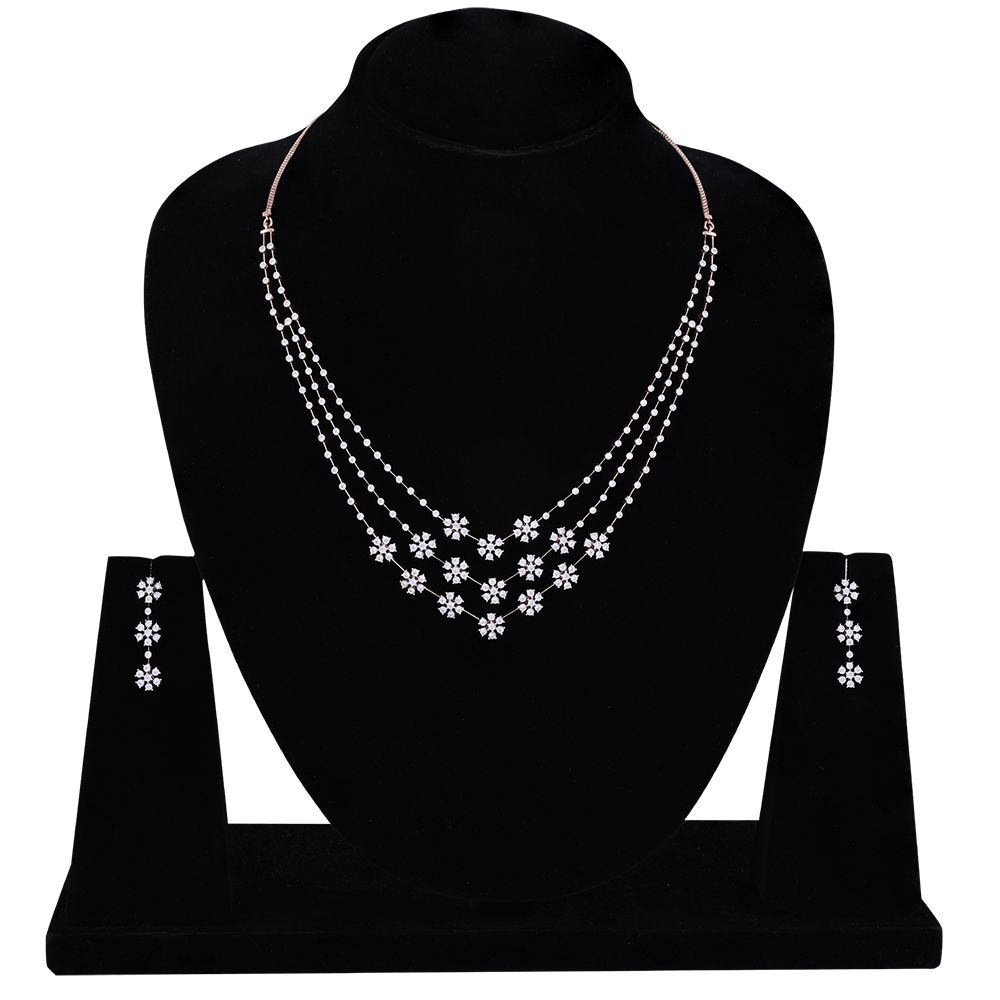 Brilliant Nakshatra Design Astra Diamond Necklace Set-All Jewellery-ANS24A12-D900X0C