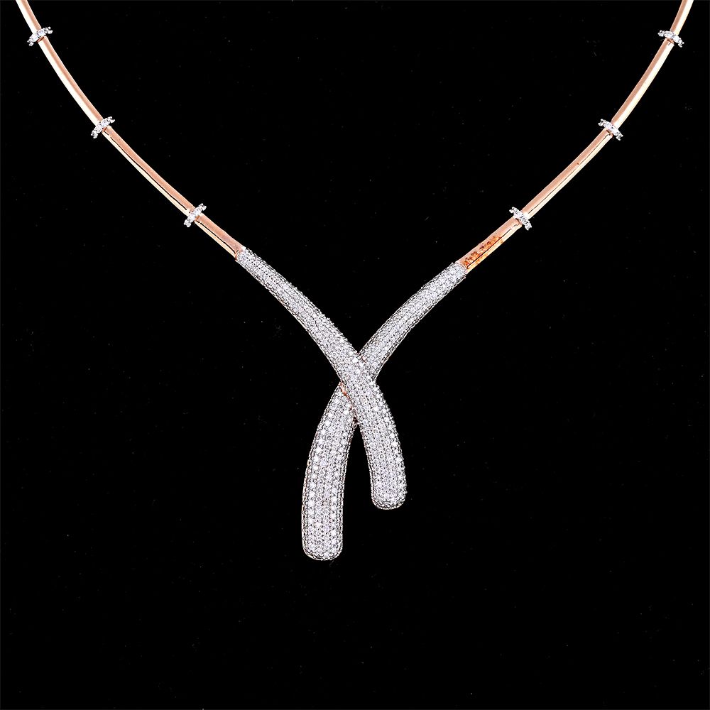 Dazzling Astra Diamond Necklace Set-All Jewellery-ANS24A14-D400X0B
