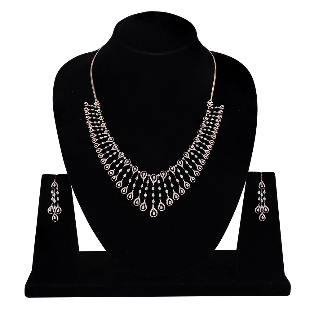 Precious Handmade Astra Diamond Necklace Set-All Jewellery-ANS24A16-D900X0B