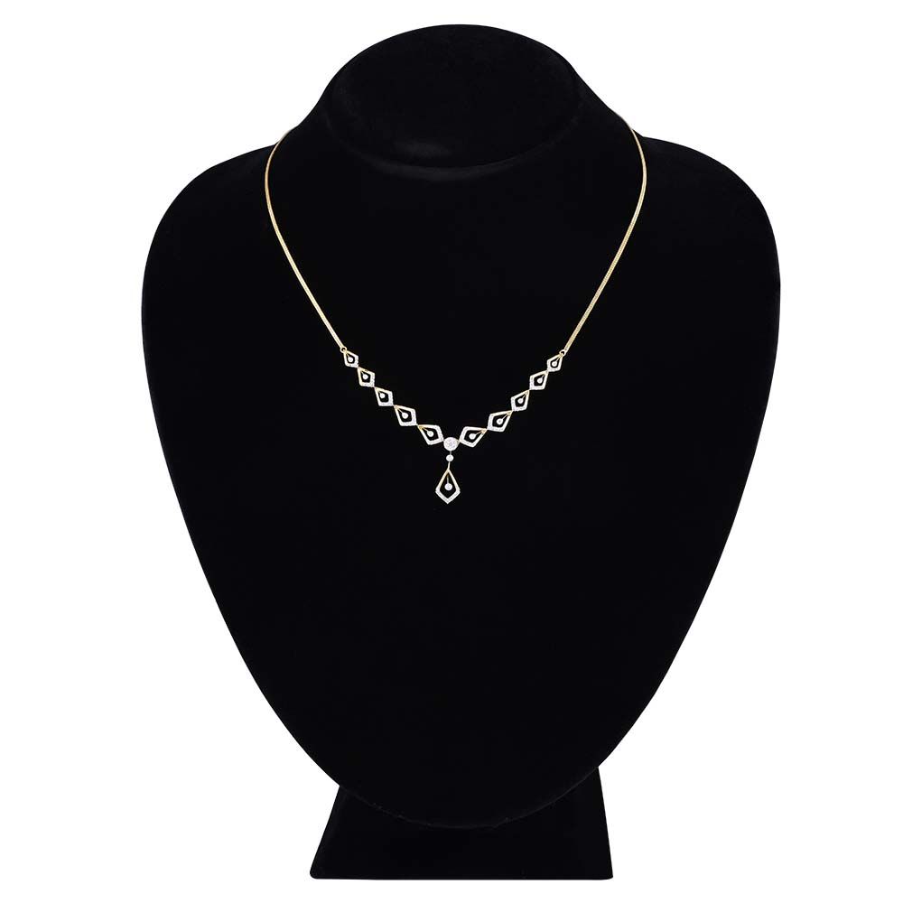 Geometric Gaze Astra Diamond Necklace-Necklaces-ASN25A01-D900R1C