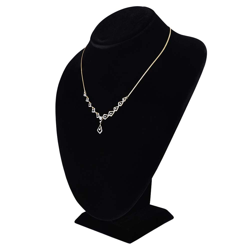 Geometric Gaze Astra Diamond Necklace-Necklaces-ASN25A01-D900R1C