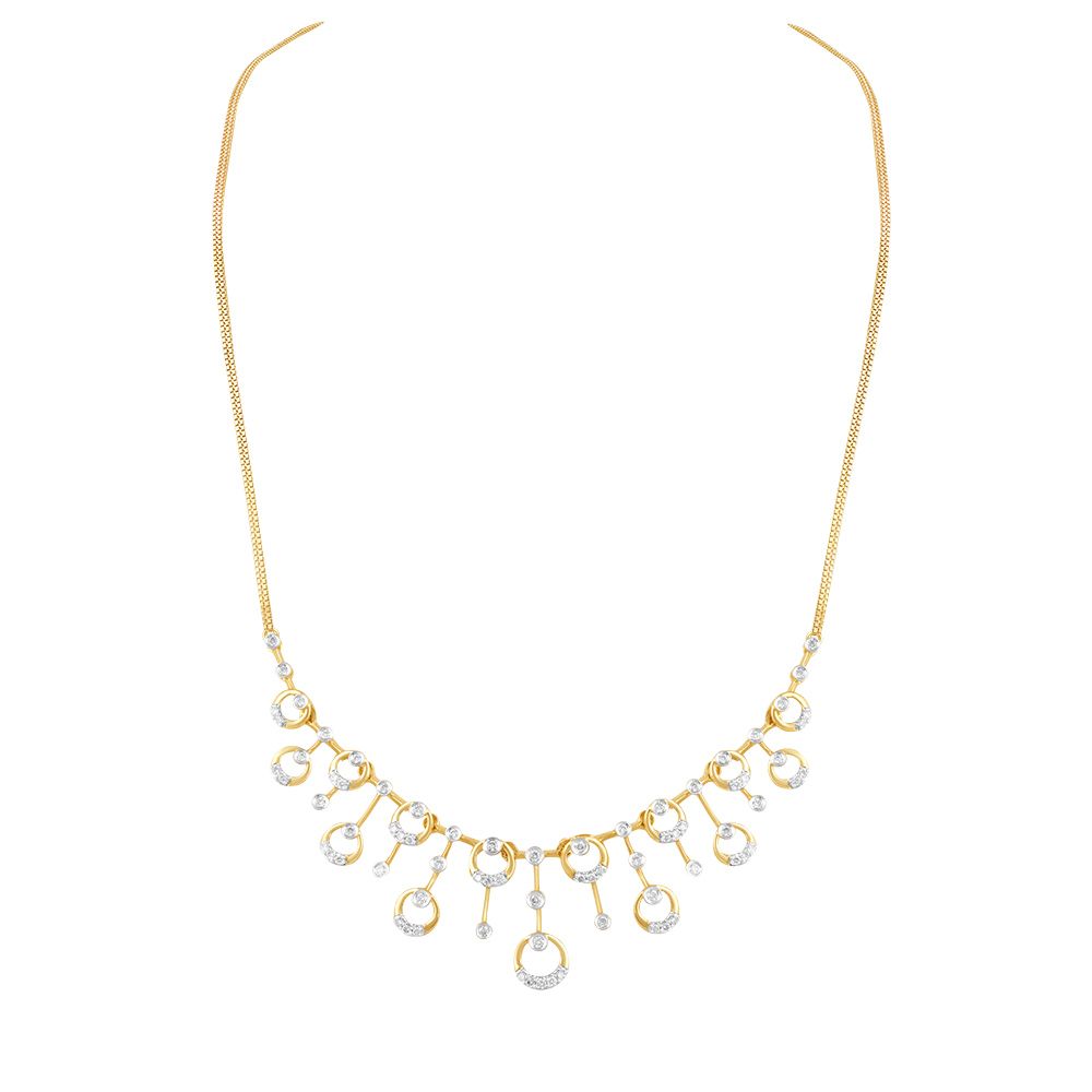 Elegance of Circle Astra Necklace Set-Diamond-ANS25A03-D900R0B