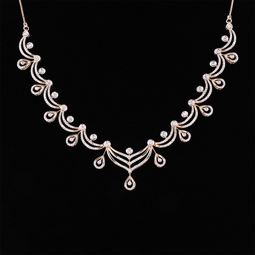 Festive Drop Motif Necklace Set-Necklaces-ASN25A10-D400R1C