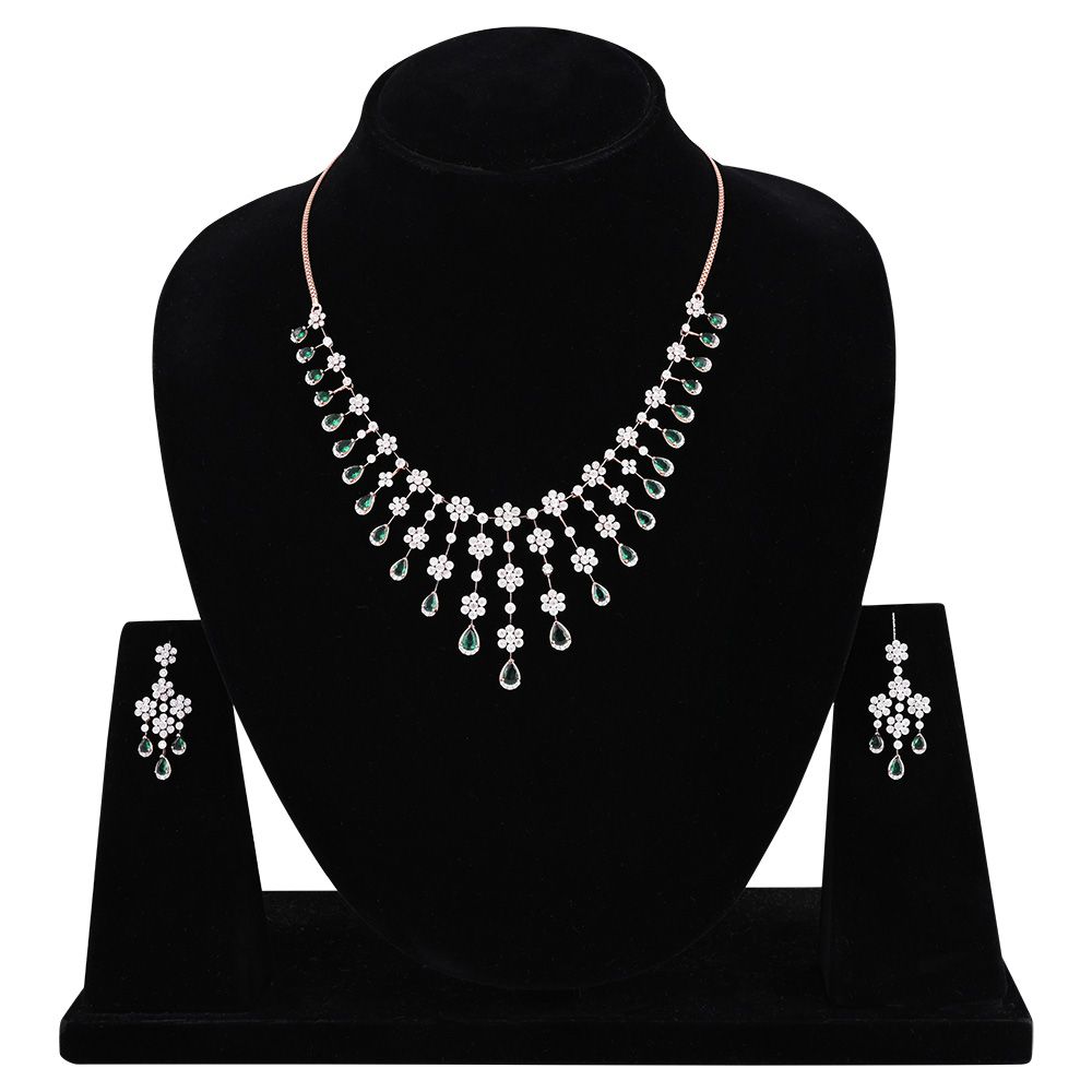 Blossom Radiance Floral Necklace Set-All Jewellery-ANS25A12-D942X0C