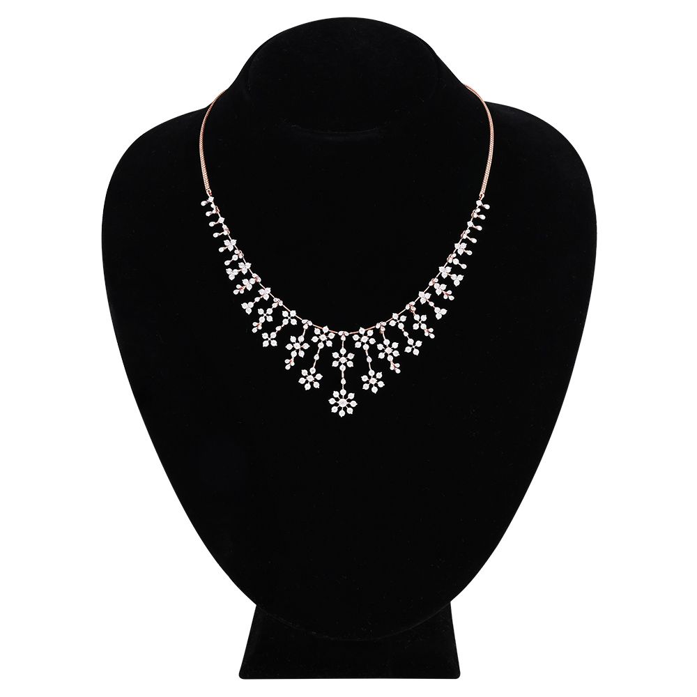 Elegant Diamond Floral Brilliance Necklace-Necklaces-ASN25A16-D900X1C
