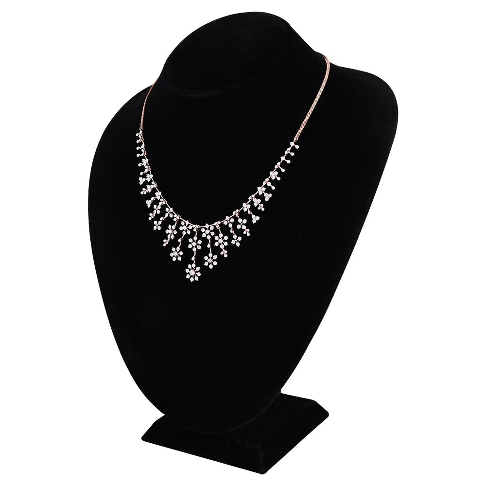 Elegant Diamond Floral Brilliance Necklace-Necklaces-ASN25A16-D900X1C