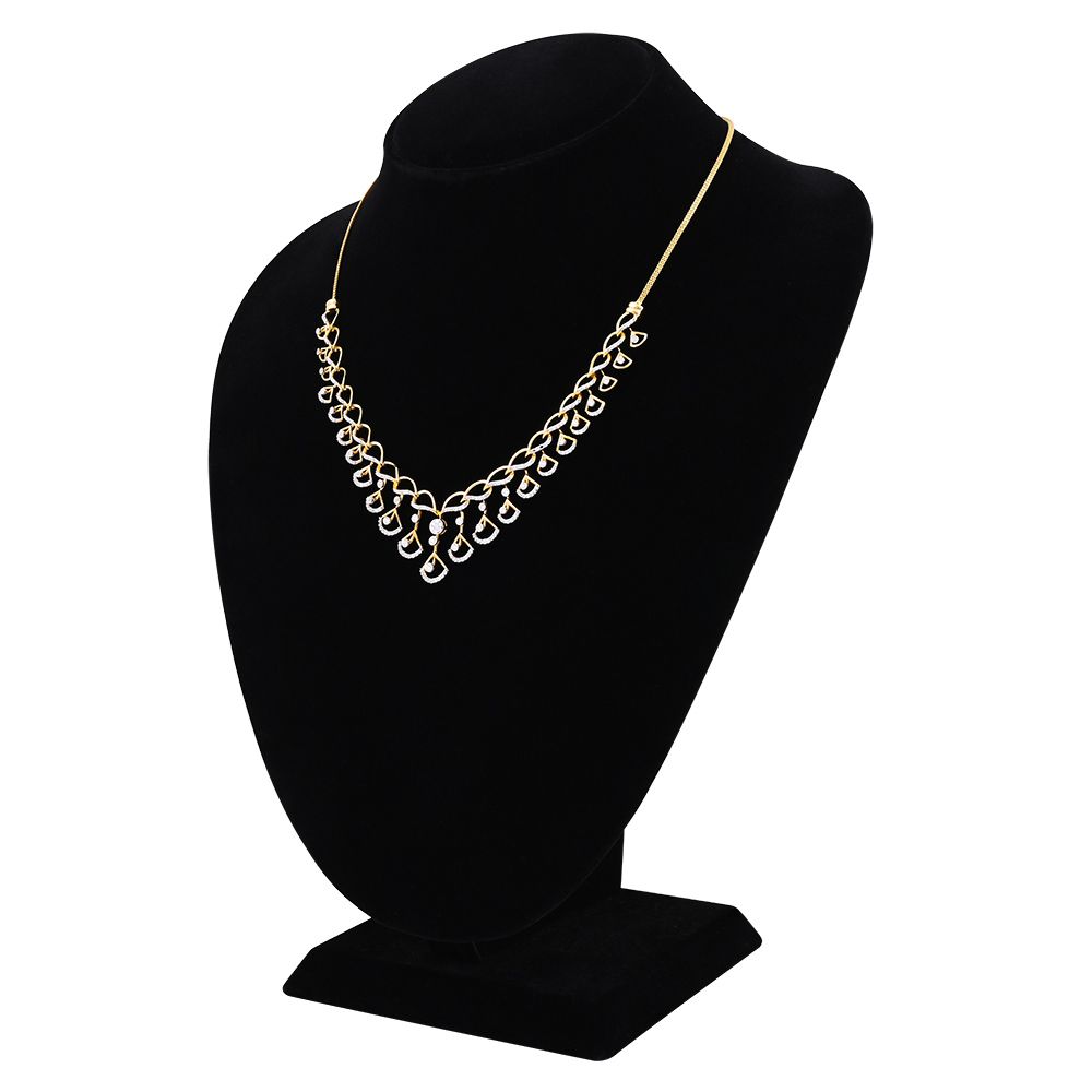 Graceful Diamond Necklace Set-Diamond-ANS25A20-D400R0B