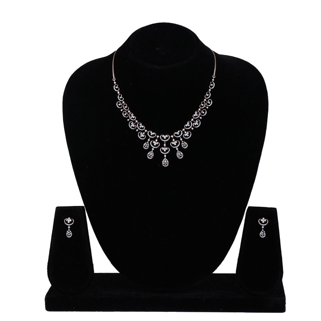 Delicate Diamond Astra Necklace Set-All Jewellery-ANS24A04-D900X0C