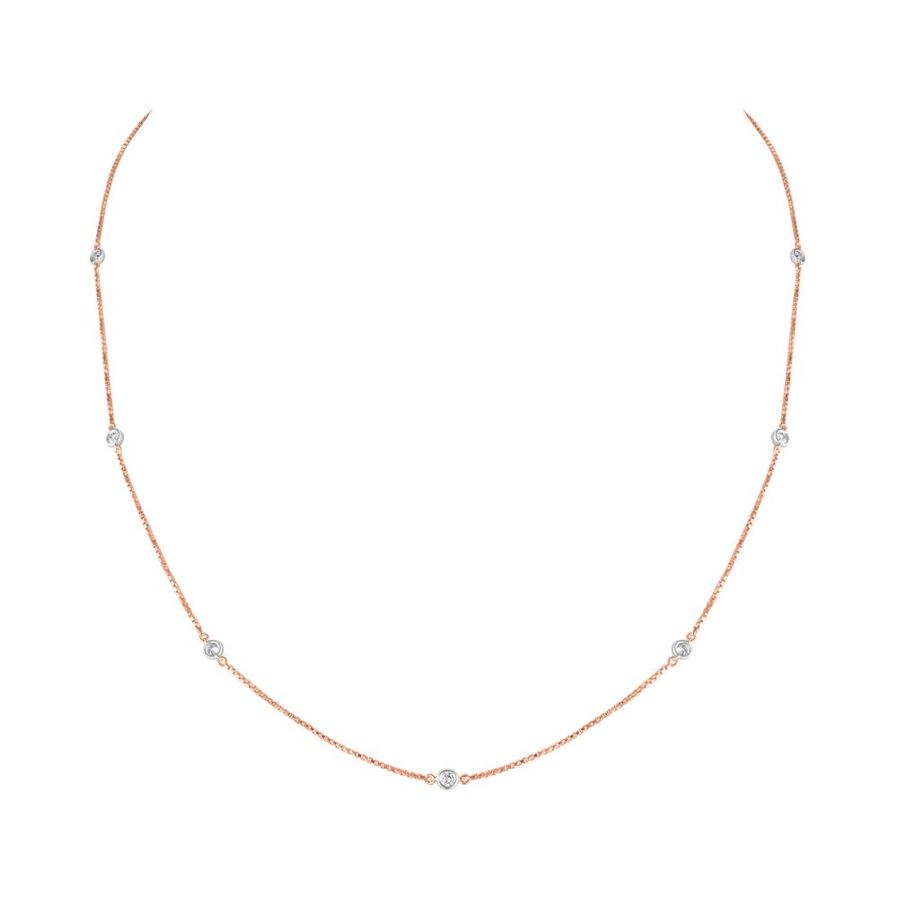 Elegant Desired Chain with Diamonds in 18KT Rose Gold-All Jewellery-BCH23002-D400XEB