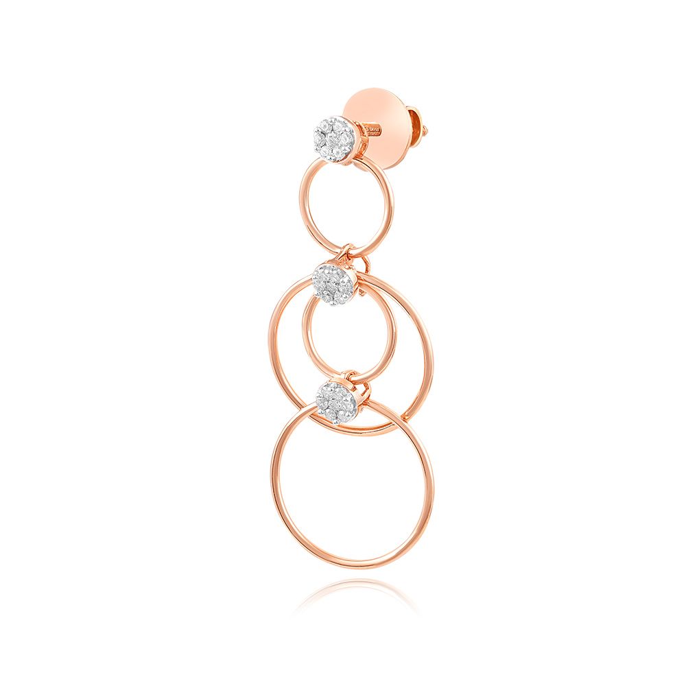 Shimmering Cluster Diamond Earrings-Earrings-BER25I03-D400X3C