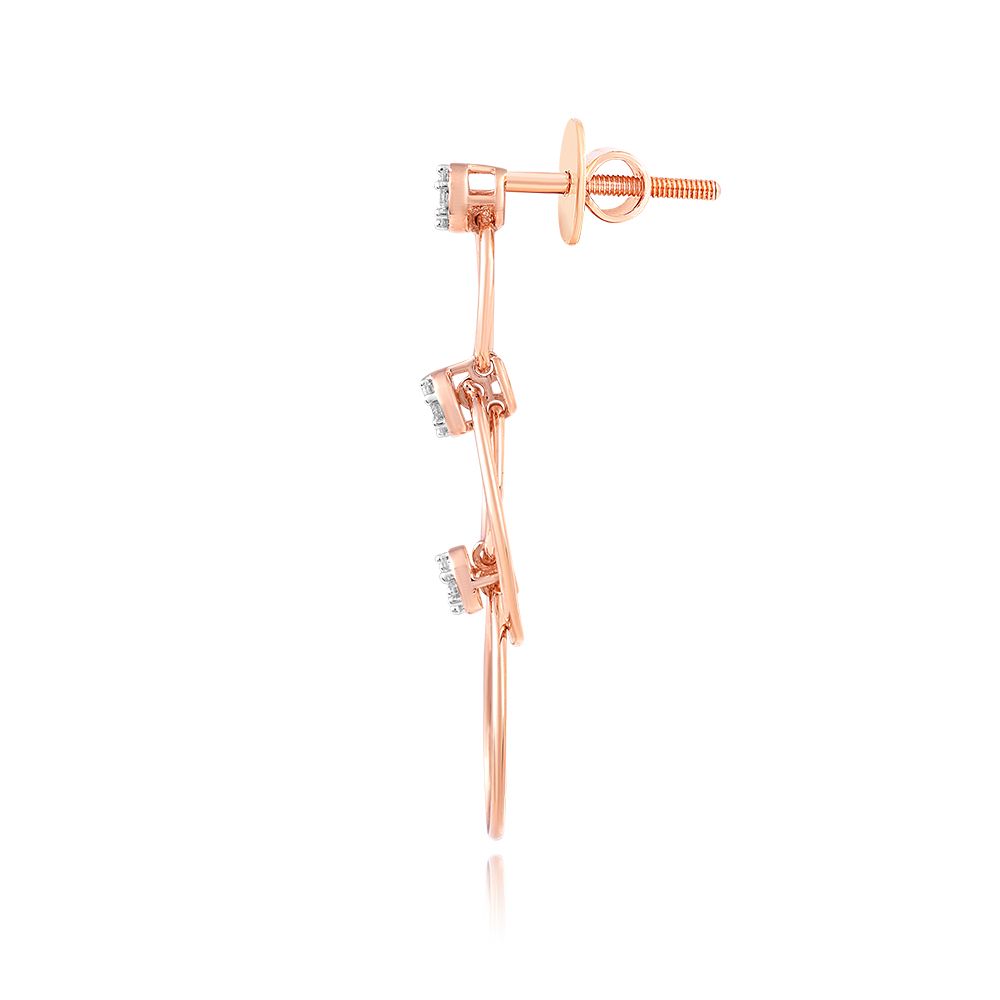 Shimmering Cluster Diamond Earrings-Earrings-BER25I03-D400X3C