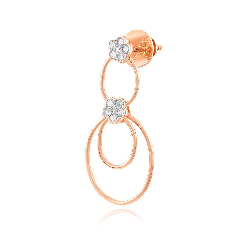 Elenagt Double-Circle Diamond Earrings-Earrings-BER25I04-D400X3C