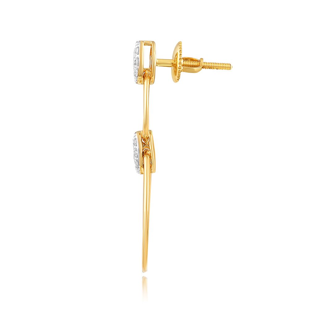 Shimmering Circles Diamond Earrings-Earrings-BER25I06-D400R3C