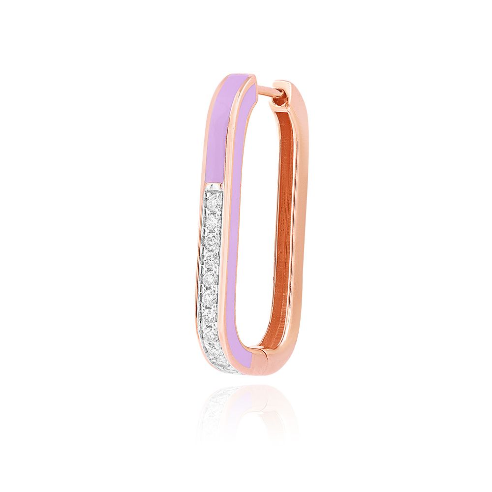 Playful Purple Diamond Hoop Earring-Earrings-BER25I08-D4C6X0C