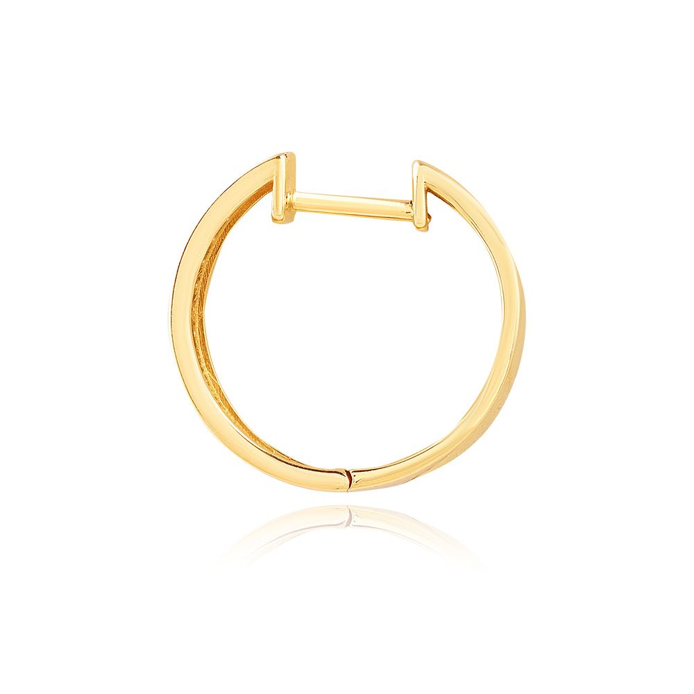Classic Black Diamond Hoop Earring-Earrings-BER25I09-D4C1R0C