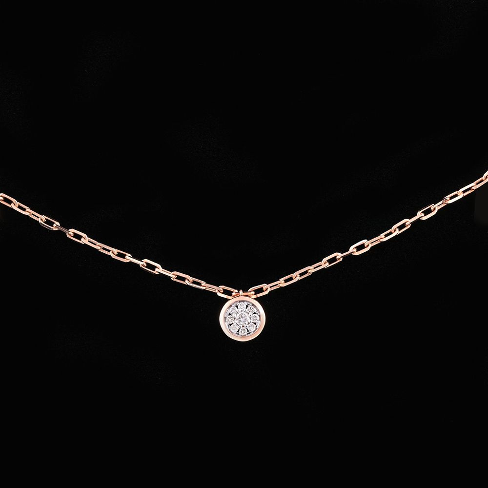 Modern Sparkle Diamond Necklace-Necklaces-BNK25C02-D400R1B