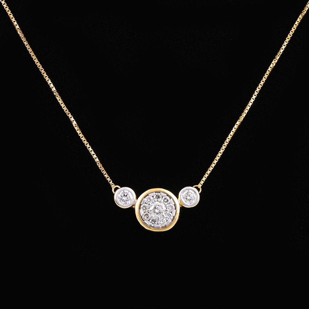 Modern Sparkle Diamond Necklace-Necklaces-BNK25C02-D400R1B