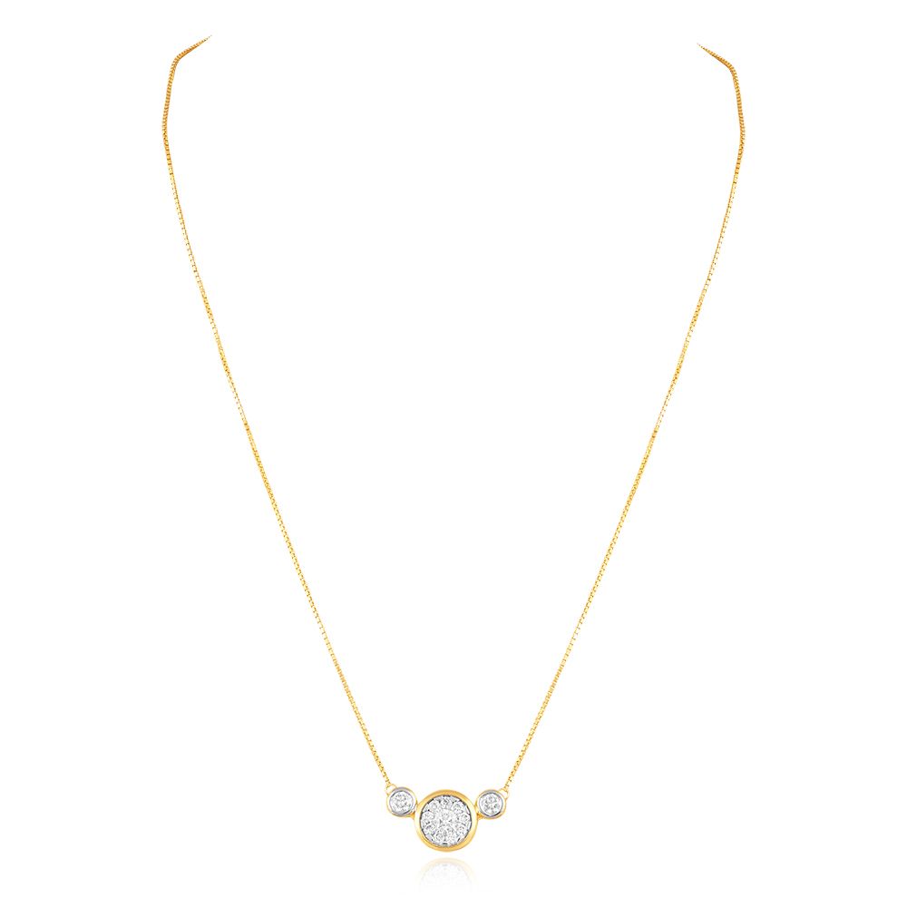Modern Sparkle Diamond Necklace-Necklaces-BNK25C02-D400R1B